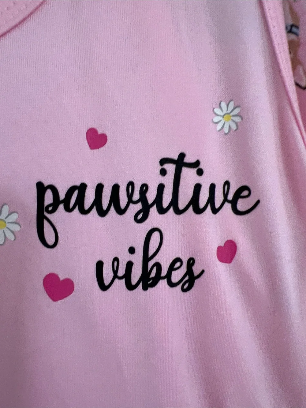 Joyspun Kids Pink 'Pawsitive Vibes' Pajama Set